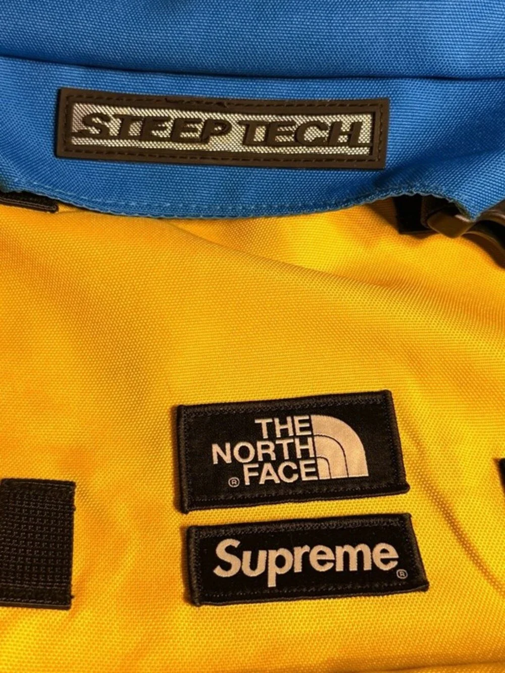 Supreme x The North Face SS16 Steep Tech Backpack in Royal/Yellow